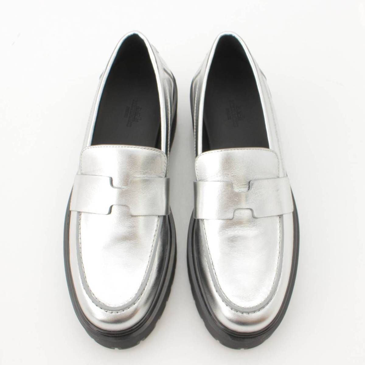 エルメス】Hermes モカシン ヒッチ レザー ローファー シューズ