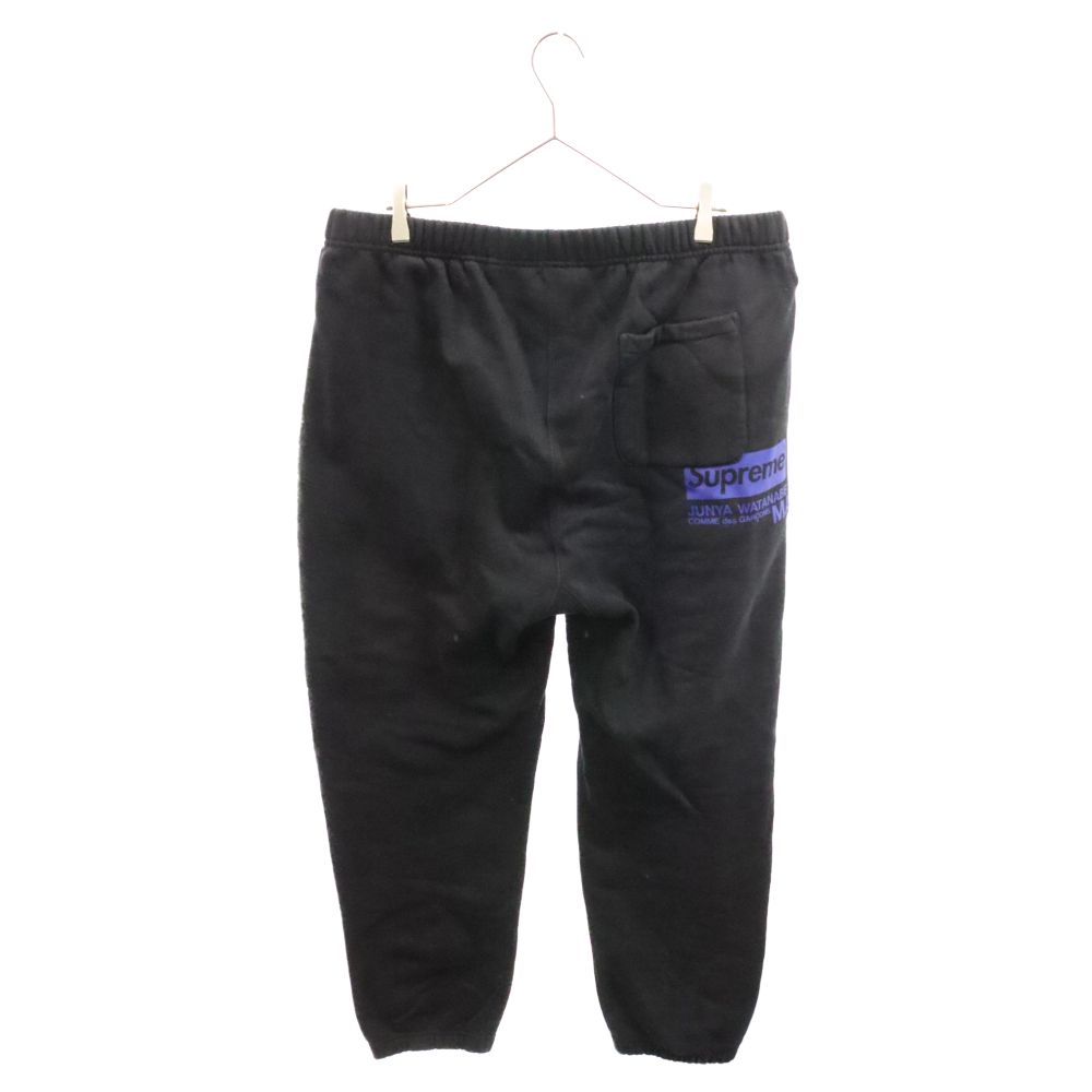 SUPREME (シュプリーム) 21AW ×JUNYA WATANABE COMME des GARCONS MAN Sweatpant ジュンヤワタナベコムデギャルソンマン  ロゴプリントスウェットパンツ ブラック - メルカリ