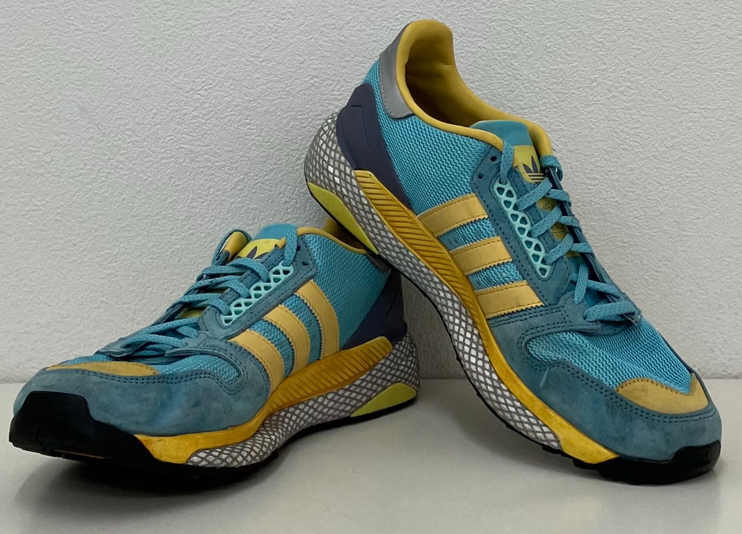 27.5cm スニーカー adidas Questar Human Made Aqua Yellow アディダス オリジナルス クエスター 