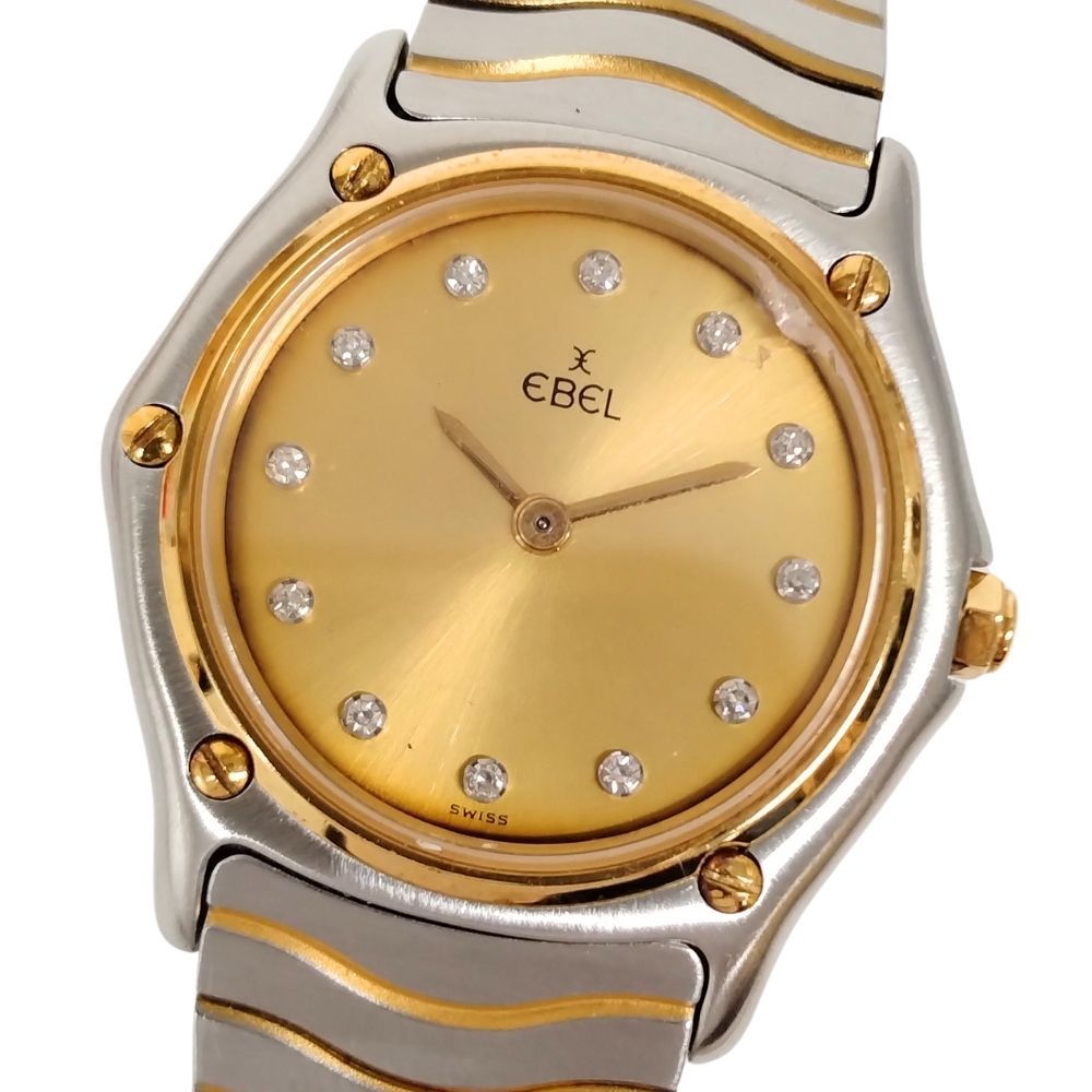 EBEL エベル クラシックウェーブ 12Pダイヤ クォーツ レディース 腕時計 | C424