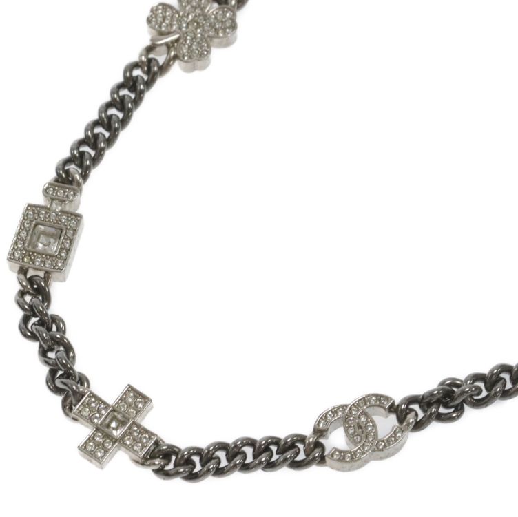 シャネル CHANEL ココマーク 5 クローバー ラインストーン ネックレス CHANEL (シャネル) ココマーク クローバー スター 5 クロス