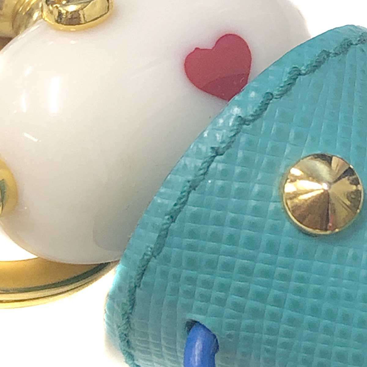 楽天市場】PRADA プラダ Saffiano Leather Robot Keychain Trick
