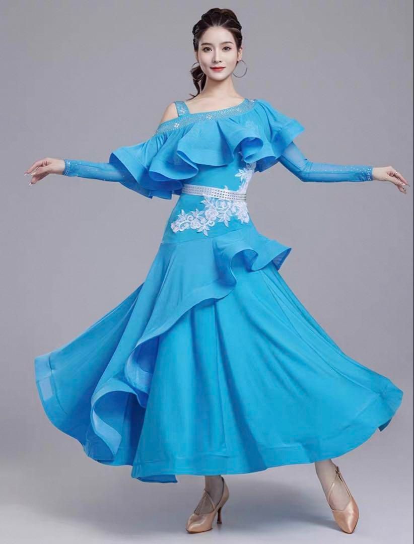 新品未使用 華やかストーン付スタンダード向けワンピース☆練習着に