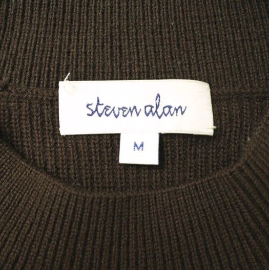 Steven Alan スティーブンアラン 12GG KATA AZE H/N 畦編みウール 