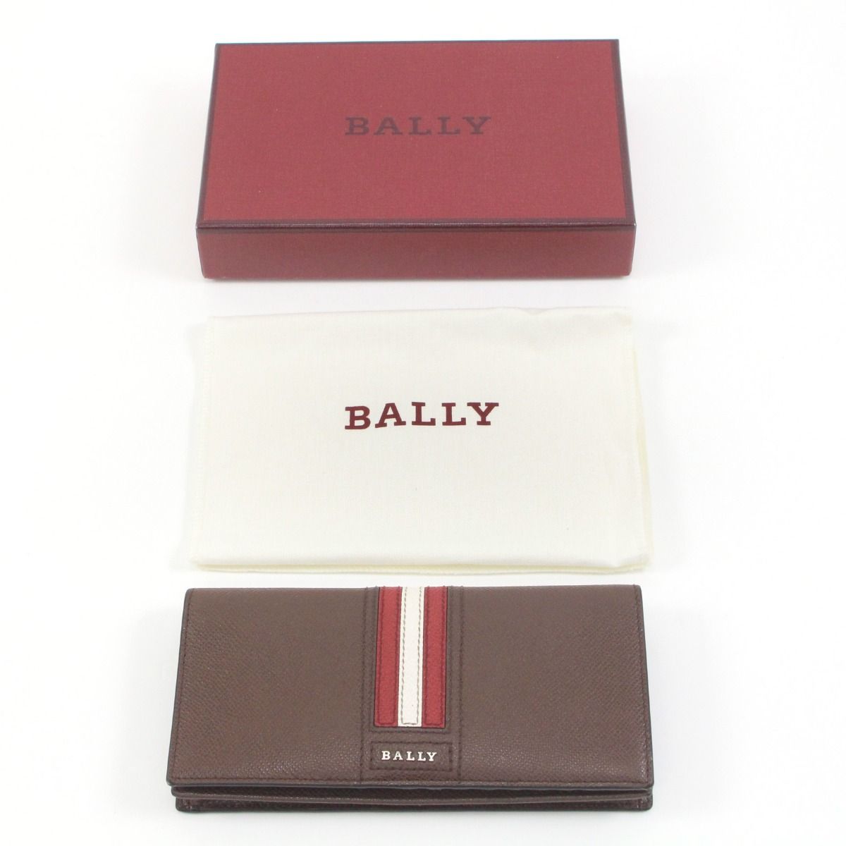 桜舞う季節 美品☆BALLY バリー TALIRO LEATHER 長財布 ブラウン | www