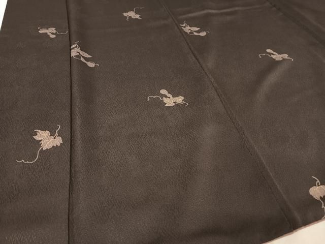 平和屋着物○風綺絽 小谷輝鱗 小紋 瓢箪 丹後ちりめん 反端付き 正絹