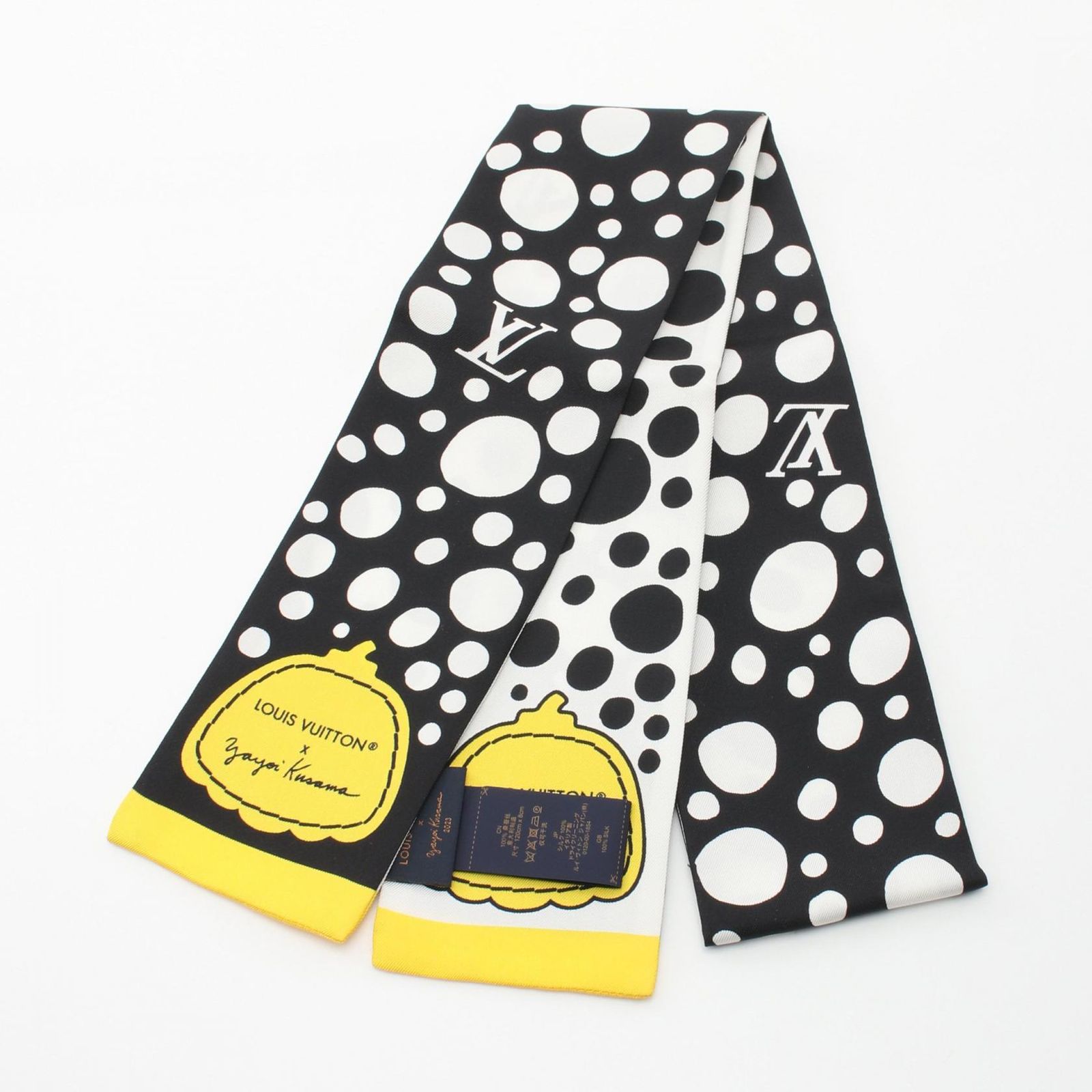 ⭐︎ルイ・ヴィトン × 草間彌生　スカーフ　バンドー ルイヴィトンバンドーBB LV×草間彌生コラボ 青/白 レディース
