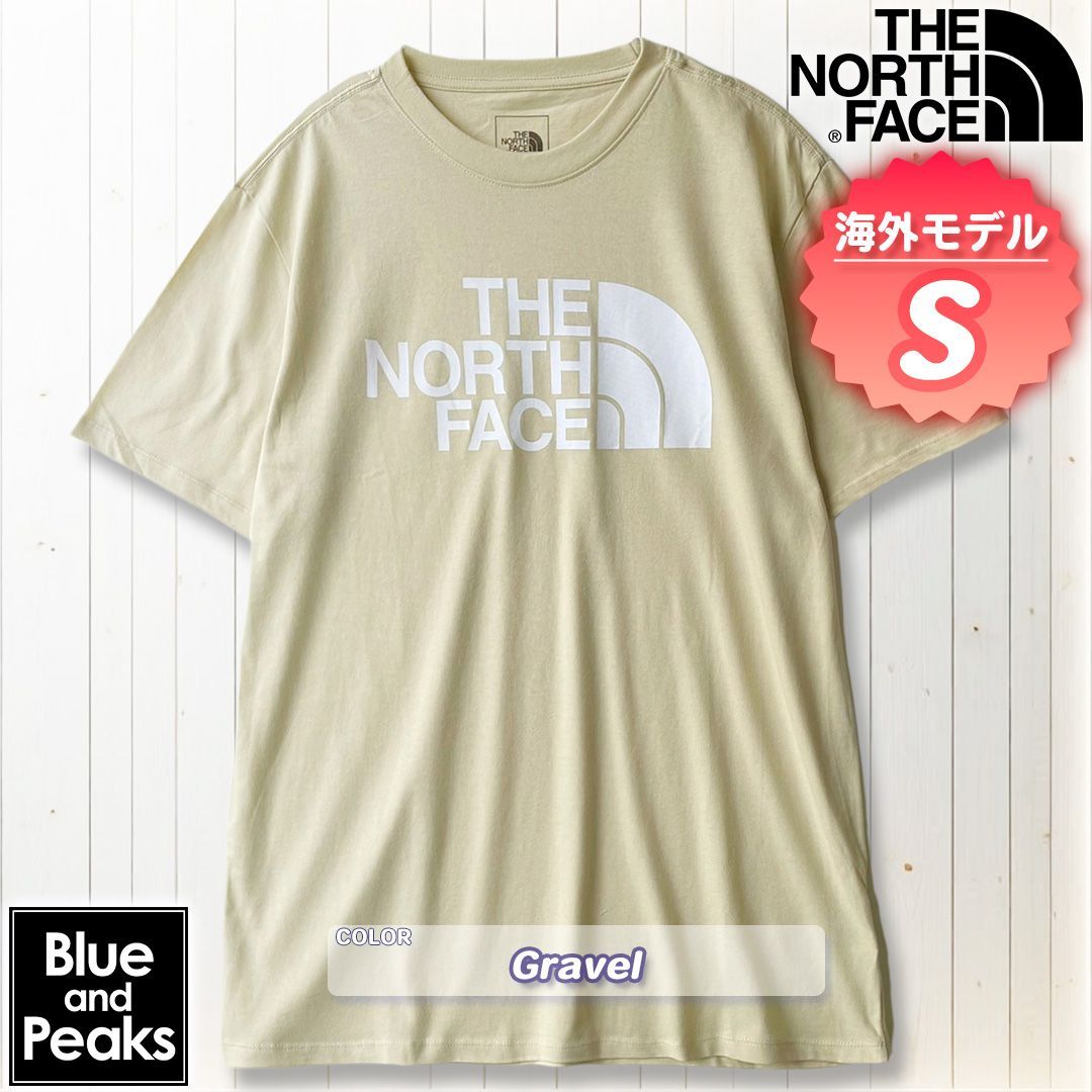 高品質 THE NORTH FACE 半袖Tシャツ Half Dome Tee, カラー；Gravel/White, サイズ；S Tシャツ