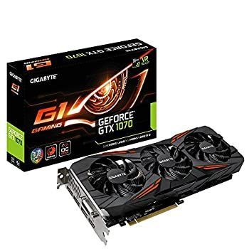 【中古】GIGABYTE ビデオカードGEFORCE GTX 1070搭載 GV-N1070G1 GAMING-8GD rev2