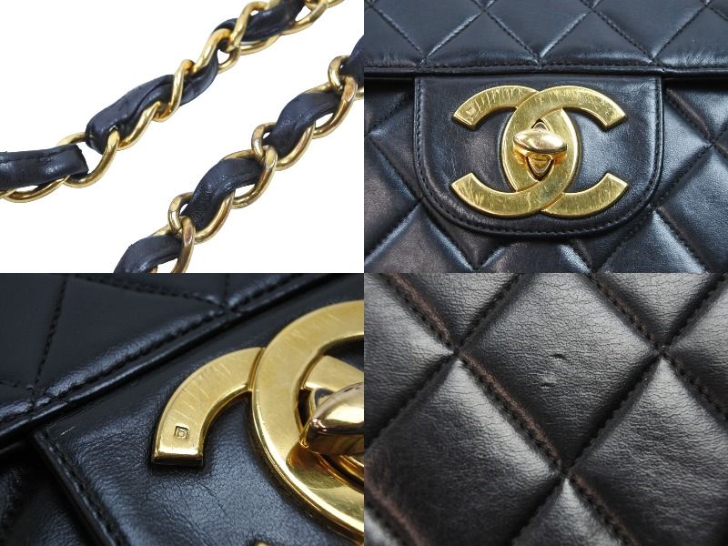 CHANEL シャネル デカマトラッセ シングルフラップ ダブルチェーン