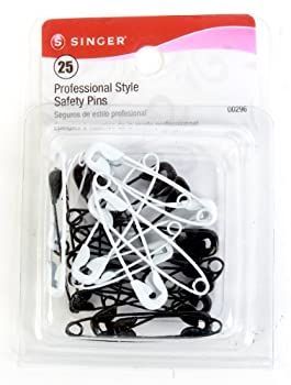 Singer Asst Black and White Professional Style Safety Pins Multisize 25-Count 3-Pack by Singer Sewing Company