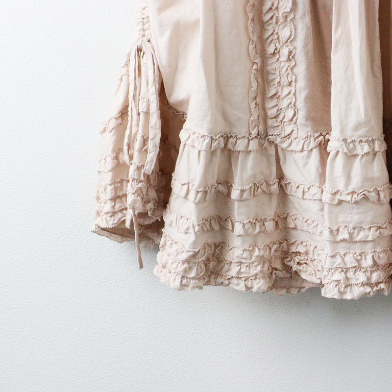 ピンクハウス PINK HOUSE コットンローン ピコフリル ピンタック