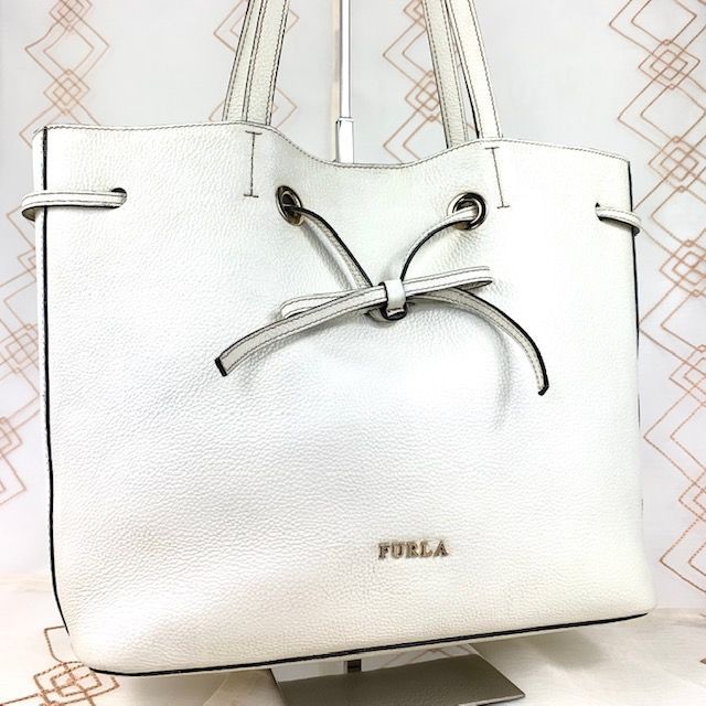 ☆美品☆ FURULA フルラ トートバッグ コスタンザ オフホワイト 