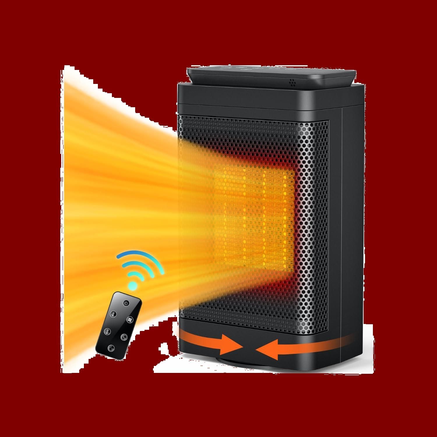 セラミックファンヒーター 脱衣所 大風量 静音 過熱保護 1200W