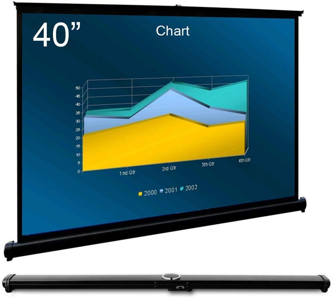 Cocar ポータブル プロジェクタースクリーン モバイル自立式床置き型 ホームシネマプロジェクター用 引き出す型 40インチ 4 3汎用