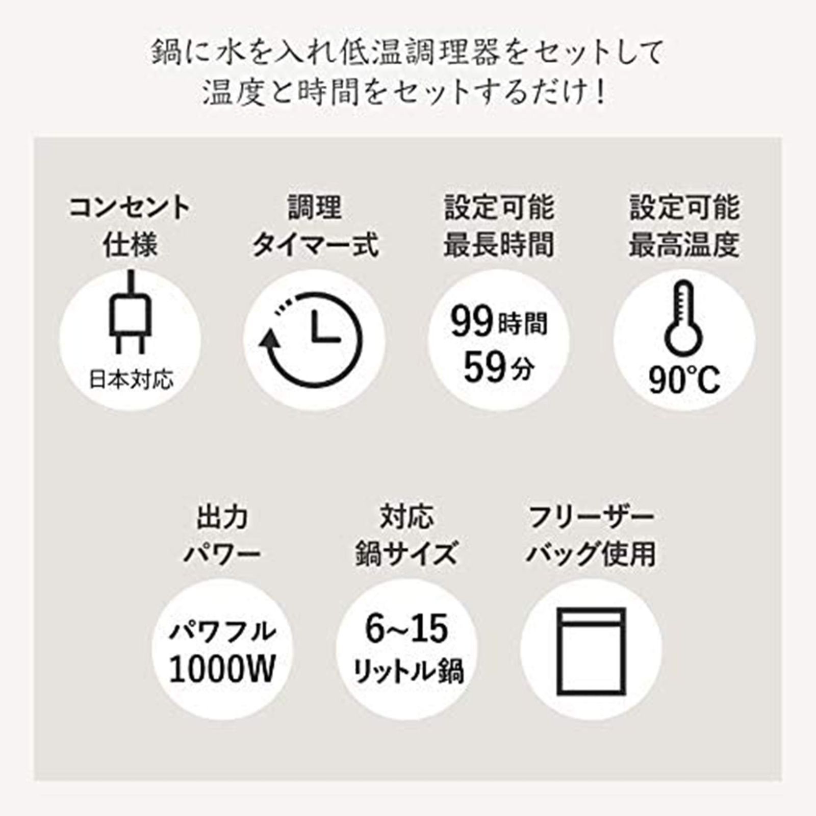 新品 お肉料理 温度管理 低温調理器 ディノス (ホワイト) いいもの