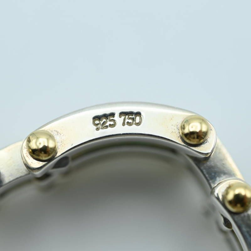 M04-k035 TIFFANY＆Co. ティファニー SV925/750YG ゲートリング 17号  