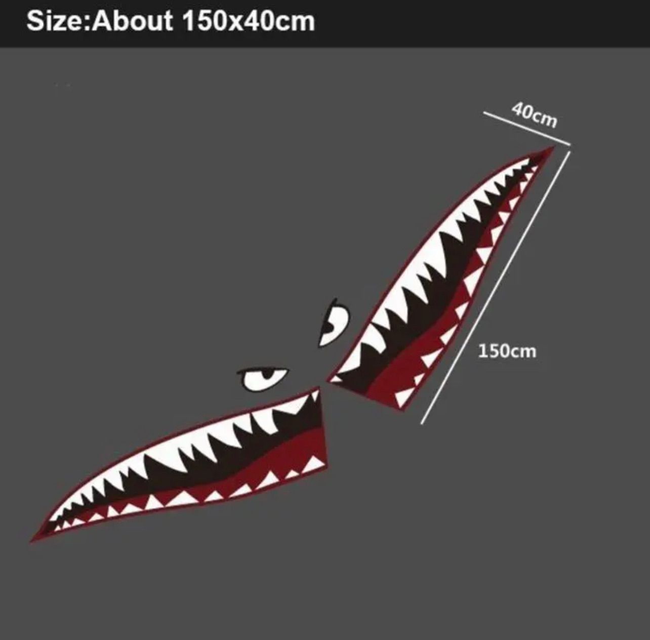 防水外装 面白い サメ口 車 ステッカー サイドドアデカール ビニールフィルム