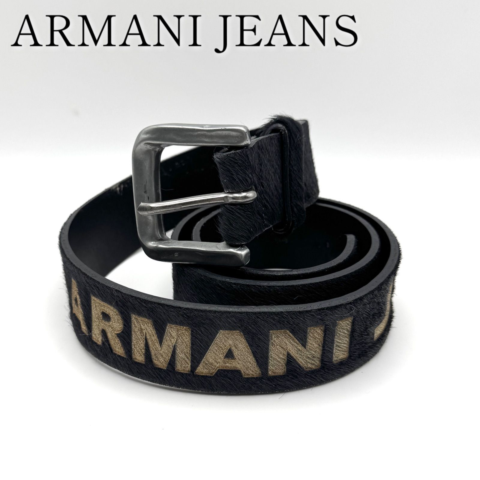 アルマーニ レザー ベルト 90/105 ARMANI JEANS Leather ベルト 90/105 ブラック アルマーニ