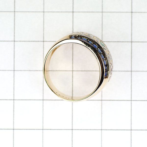 K18YG/WG カリブレカット/マーキス カラーストーン ダイヤモンド  