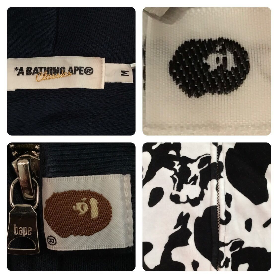 ホルスタイン パーカー Mサイズ navy Holstein full zip hoodie a