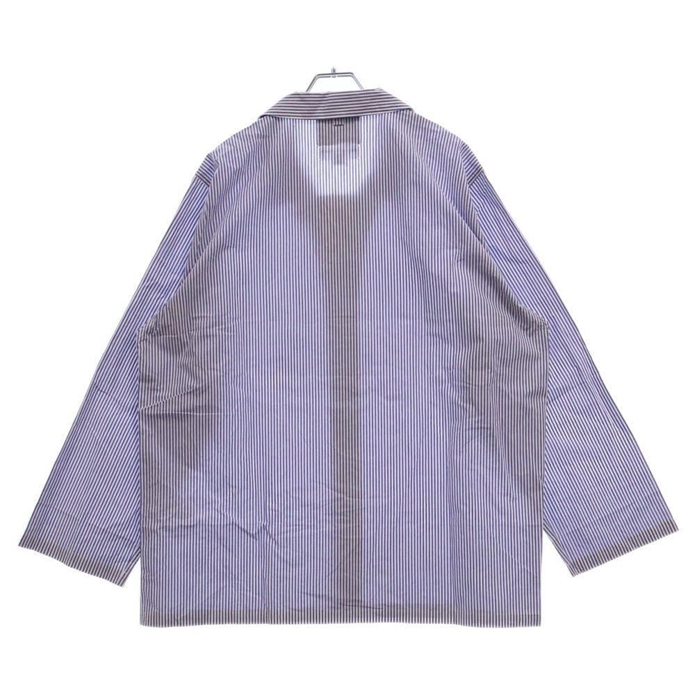 ヤエカストライプシャツ ヤエカ シャツ ブルー ストライプ YAECA
