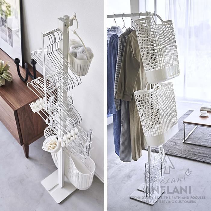 人気推薦◆折り畳み室内物干し 物干し台ブラック