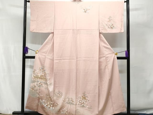 平和屋着物○訪問着 辻が花 手描き 絞り 暈し 金彩 正絹 逸品  