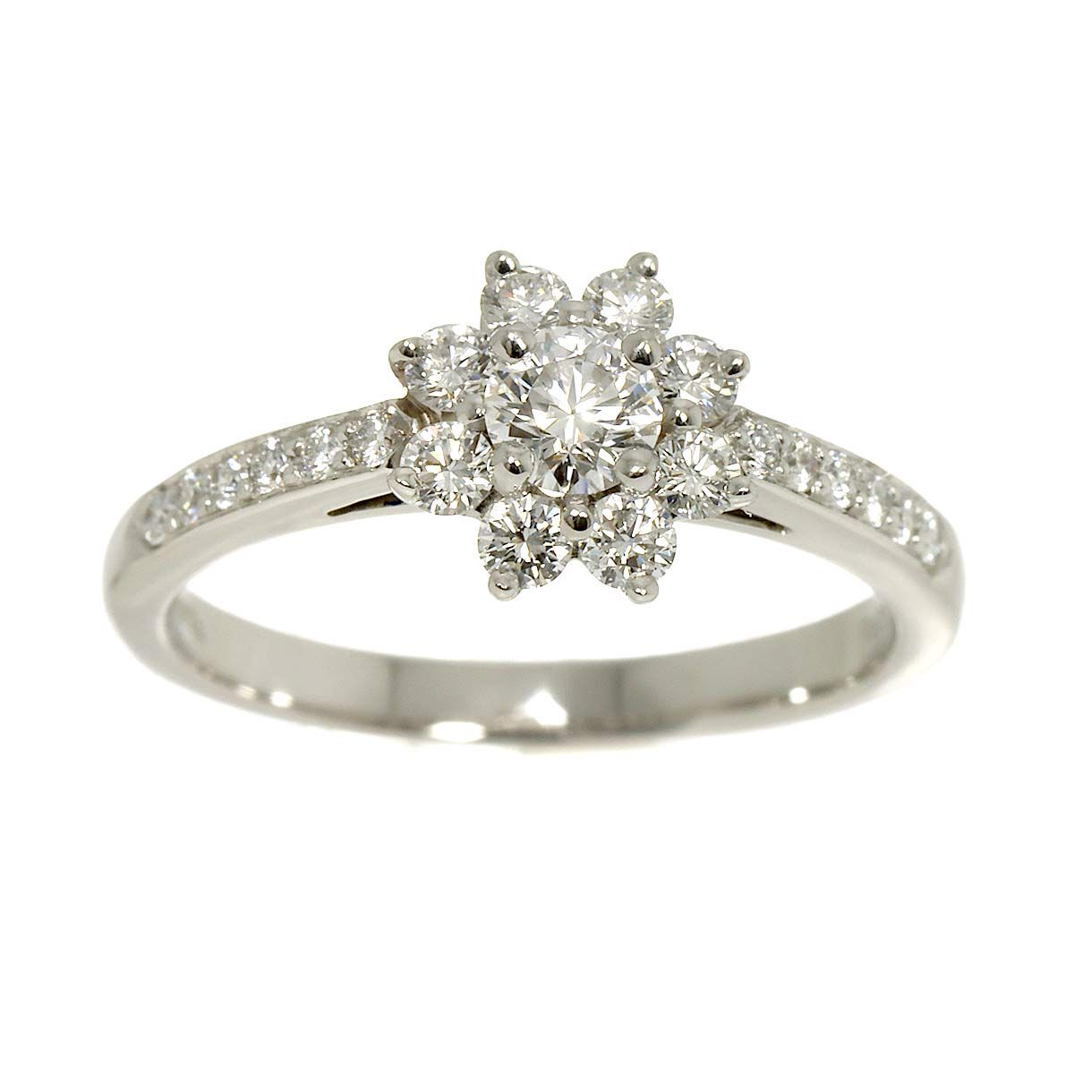 送料無料の商品多数！ ティファニー TIFFANY-Co. フローラ 13号 リング ダイヤ 3P Pt プラチナ 指輪 花 Diamond Ring 90295769 実用性が高い