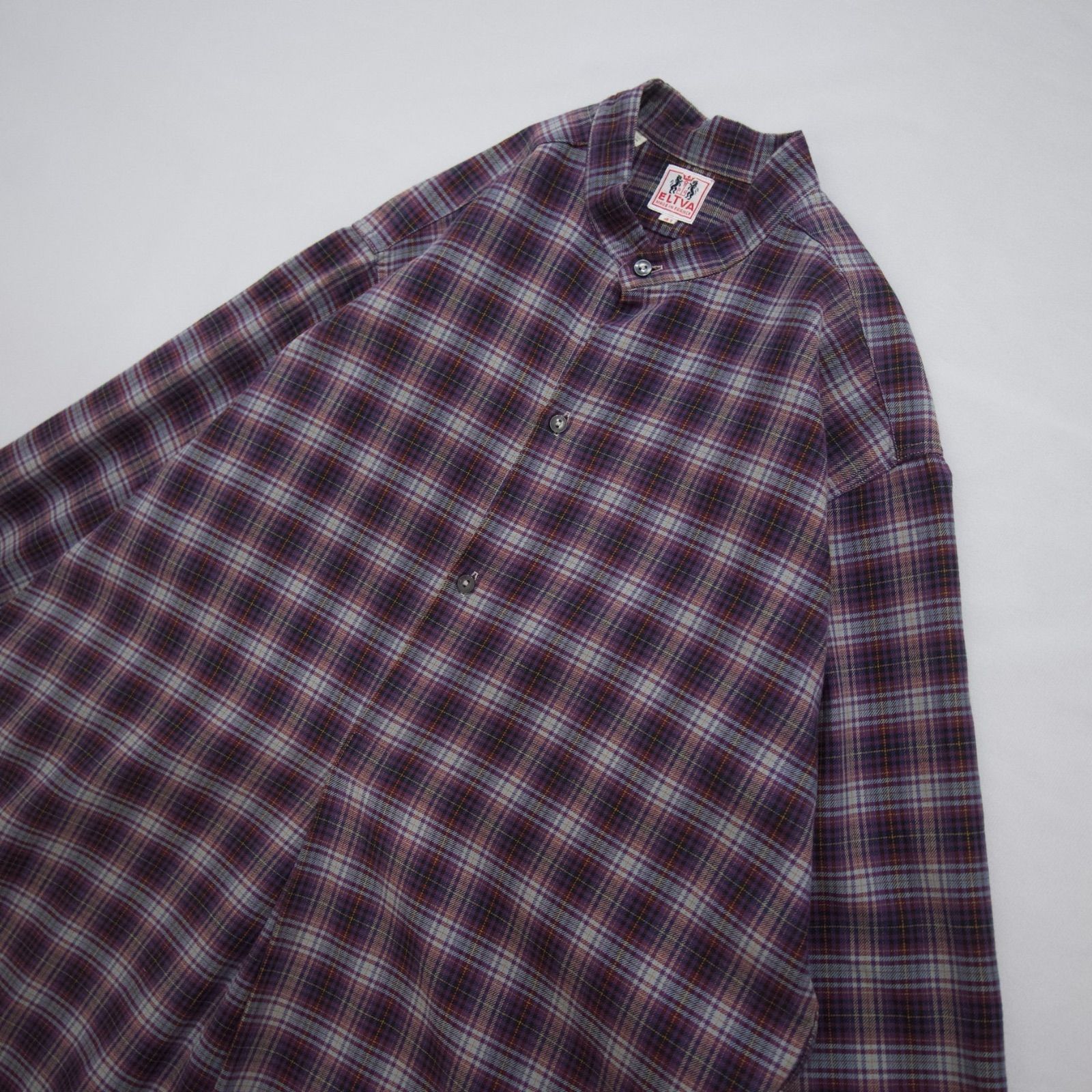 French vintage ドレスシャツ　グランパシャツ　スモック　kaval 爆買い 英語 French vintage kaval スモック グランパシャツ