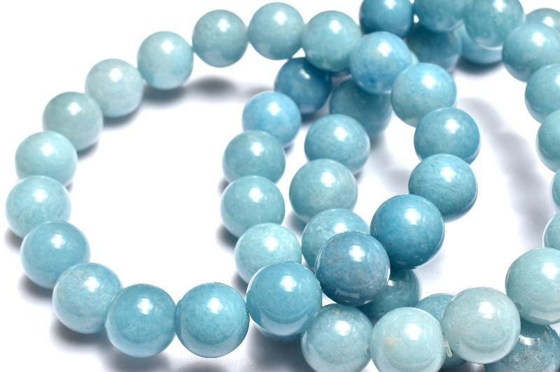 メタリックパープル パープライト(紫石) 9.5mm ブレスレット 1個