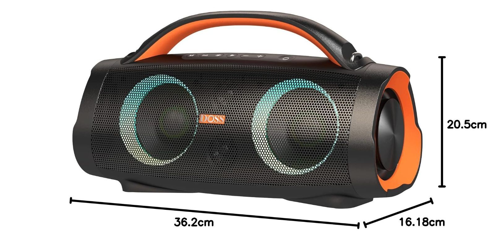  DOSS Extreme Boom Pro Bluetoothスピーカー ワイヤレス 100 W 大音量 20時間再生 IPX 6防水 ポータブル ブルートゥース 低音強化 パッシブラジエーター搭載 USB C充電 ダンス キャンプ パーティー 旅行用 その他 ポータブルプレーヤー