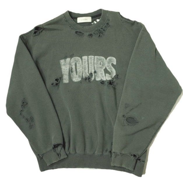 Jieda ジエダ DAMAGE YOURS SWEAT SHIRT ダメージ加工スウェットプル