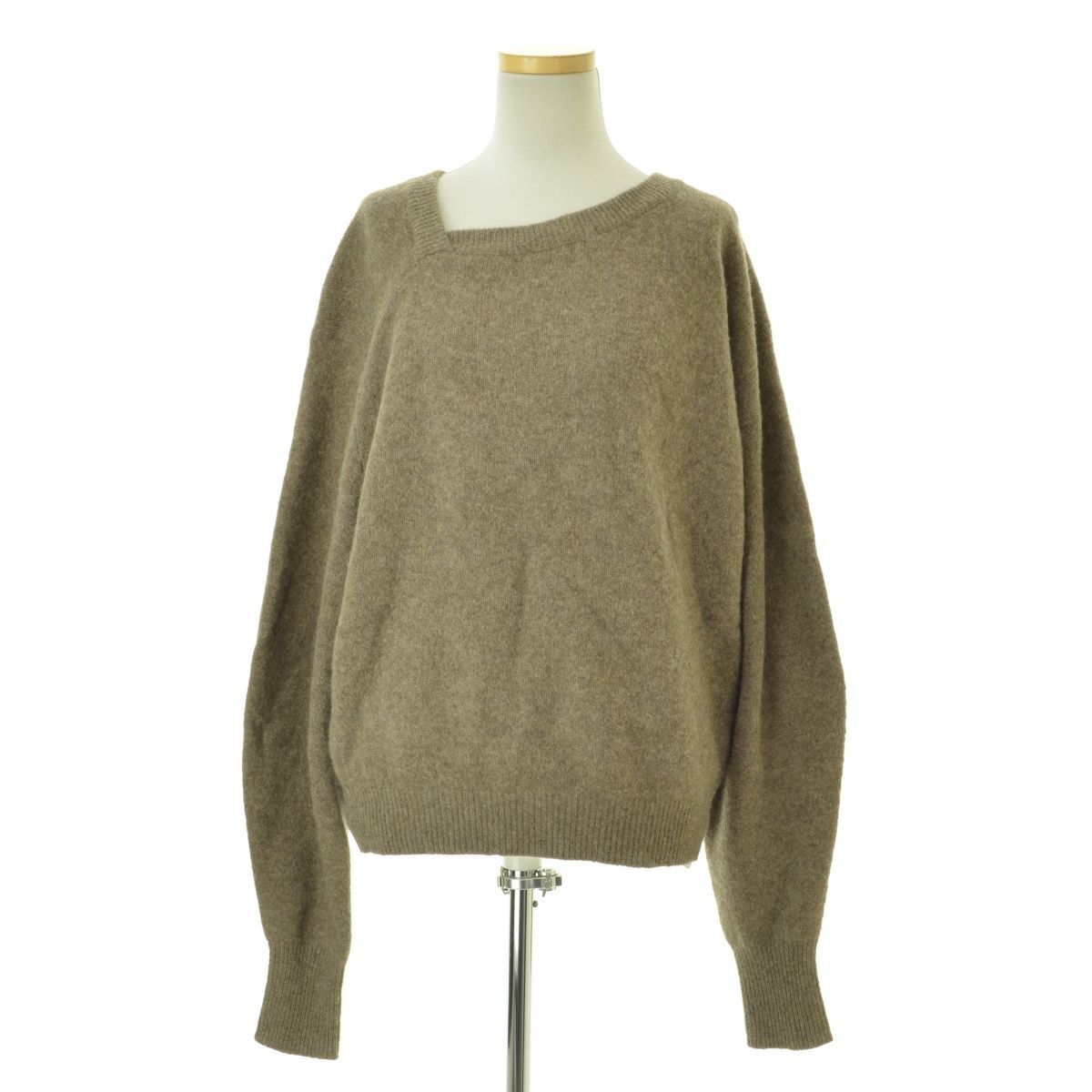 CLANE】11106-1102 DEFORM BOAT NECK YAK KNIT TOPS長袖ニットセーター