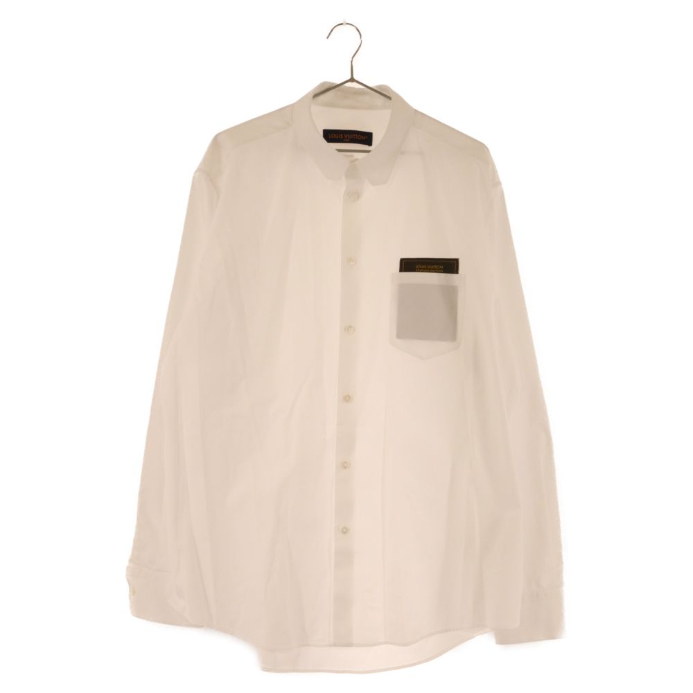 LOUIS VUITTON ルイヴィトン 23SS レギュラーDNA ポプリンシャツ 長袖シャツ ホワイト RM231Q OUQ HJS40W LOUIS VUITTON (ルイヴィトン) 23SS レギュラーDNA ポプリンシャツ