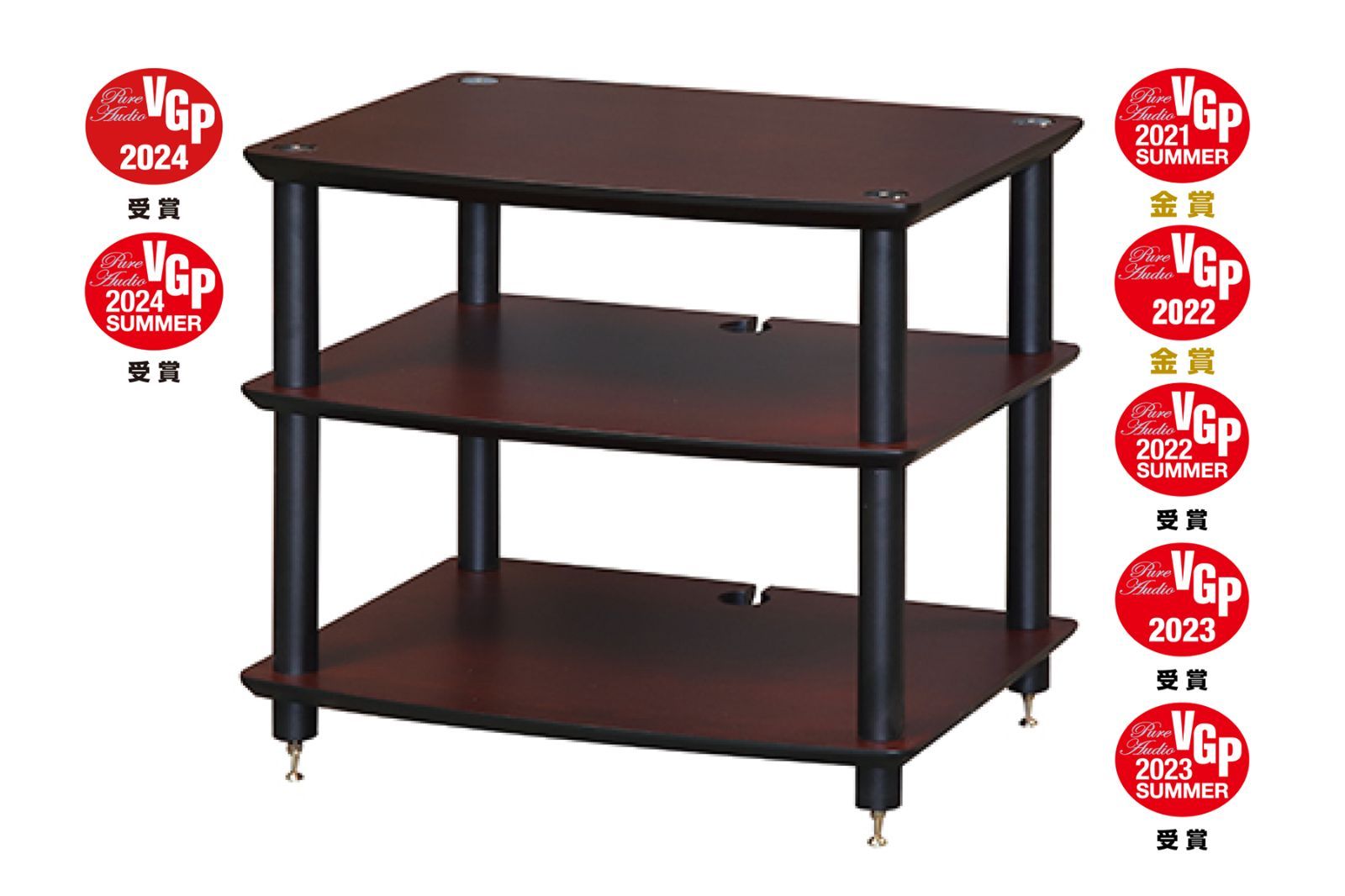 B級品 Sound Magic サウンドマジック オーディオラック Hi03 Premium シリーズ MDF棚板3段 | 選べる支柱 ブラック|シルバー Hi03BB|Hi03BS|Hi03DB|Hi03DS|Hi03LB|Hi03LS