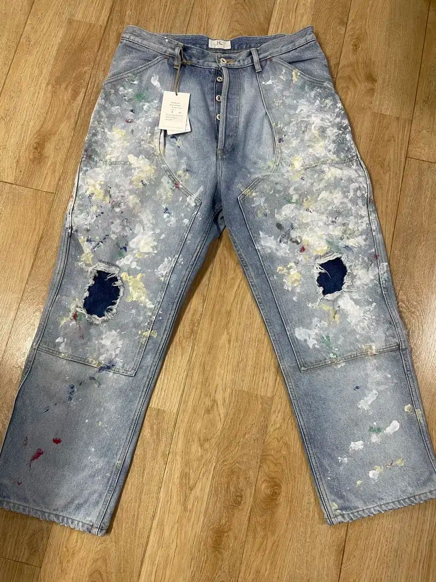 24ss ヘリル スプラッシュ ペインター インディゴブルー 3 サイズ
