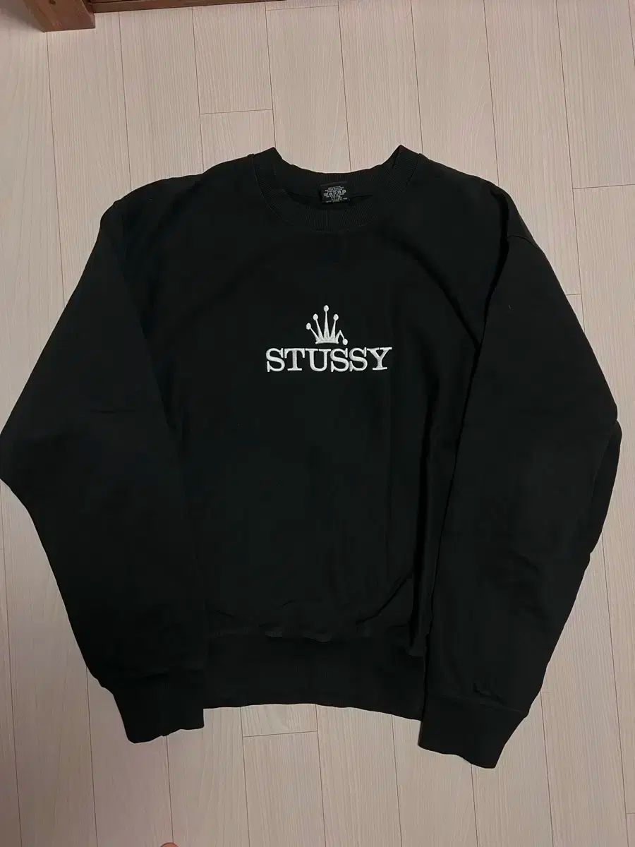 L STUSSY ステューシー グラマー PIGMENT ピグメント ダイド クラウン クラウンロゴ スウェット クルーネック