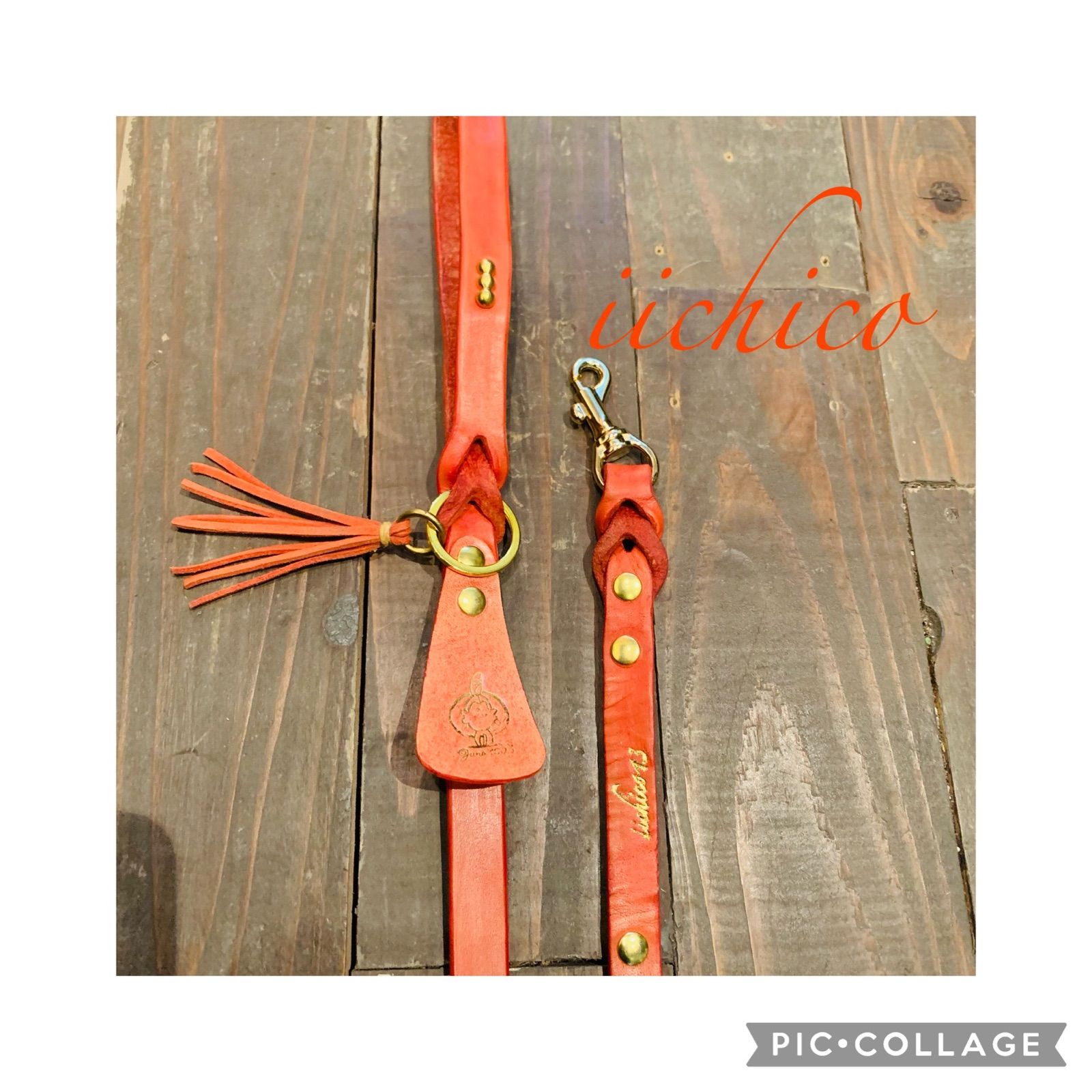 手染めstudsリード＆ハーネス2点SET❗️orange SALE❣️ セール