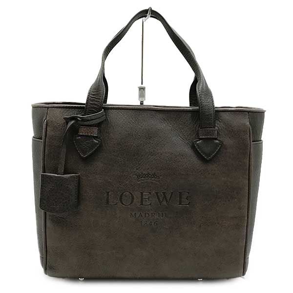 セール 美品 LOEWE ロエベ ヘリテージ トートバッグ ハンドバッグ バッグ ロゴ ブラウン ヴィンテージ デザイン レザー レディース  ファッション USED - メルカリ