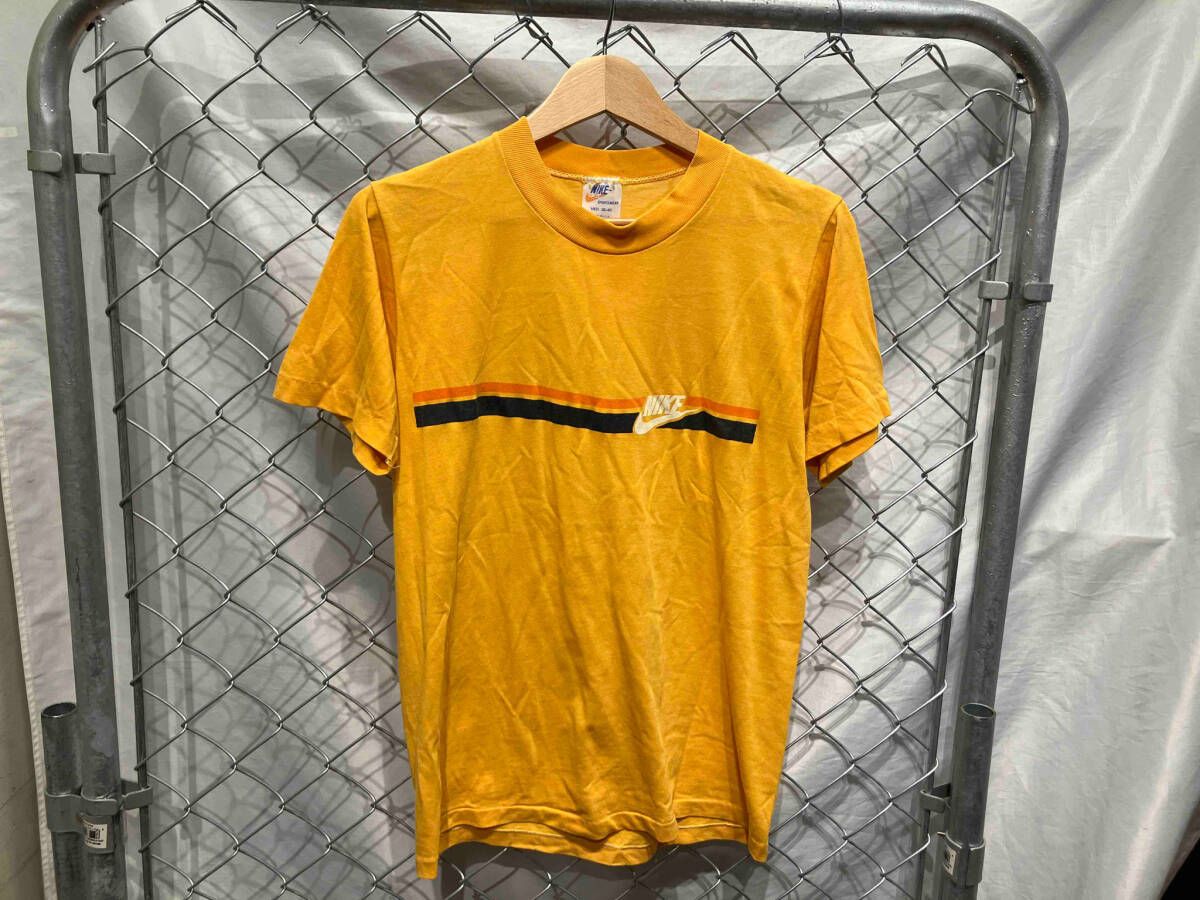 70s NIKE LINE LOGO Tee オレンジタグ ナイキ L