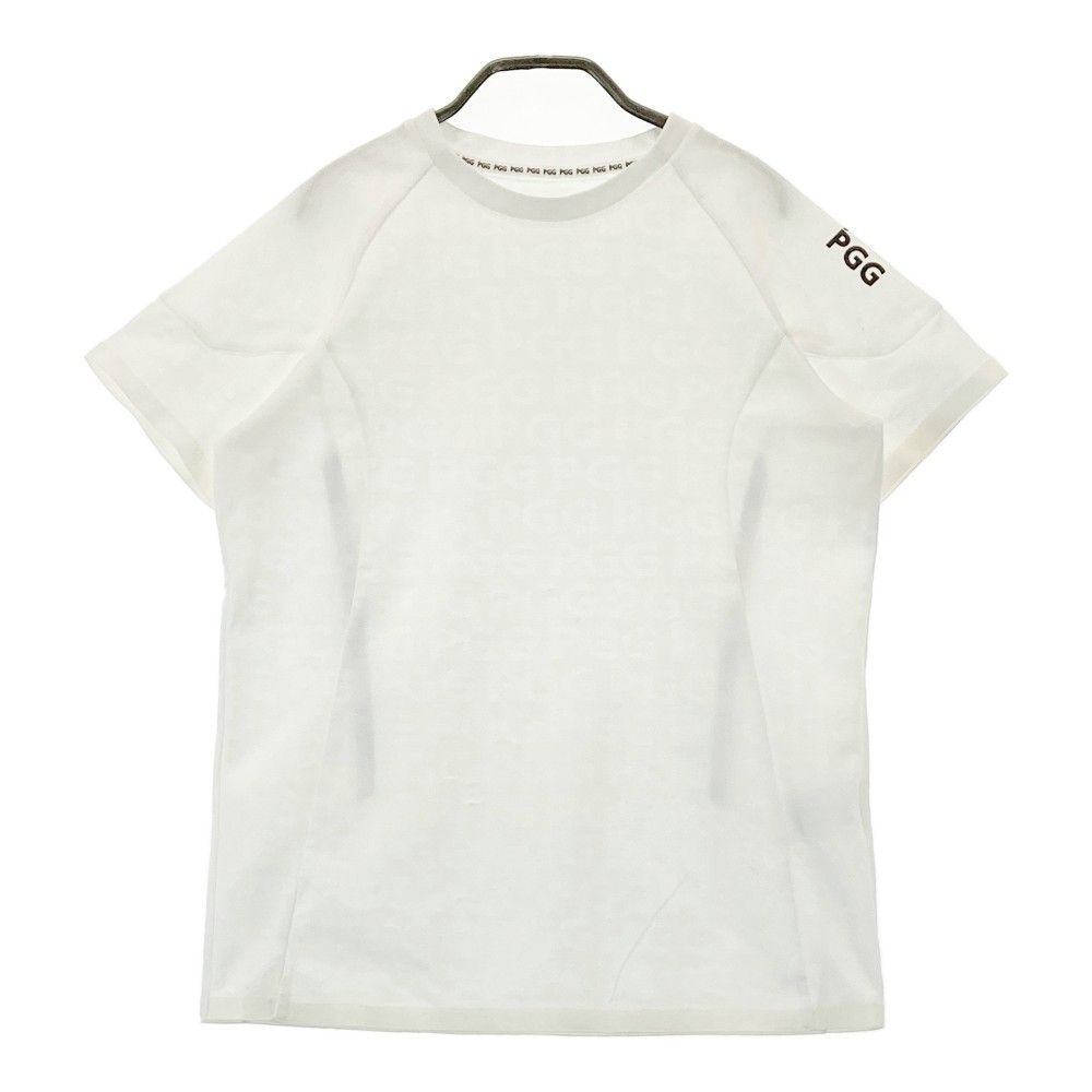 サイズ：0 PGG PEARLY GATES パーリーゲイツ 2023年モデル 半袖Tシャツ ロゴ柄 ホワイト系 [240101440648] ゴルフウェア レディース ストスト サイズ：0 PGG PEARLY GATES パーリーゲイツ 2023年モデル 半袖T