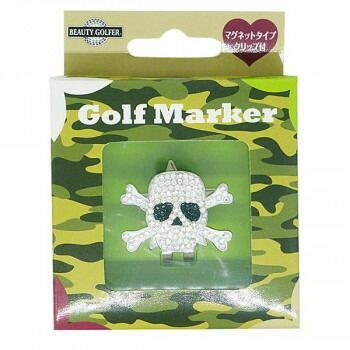 BEAUTY GOLFER ゴルフマーカー スカル GMN-6 ホワイト
