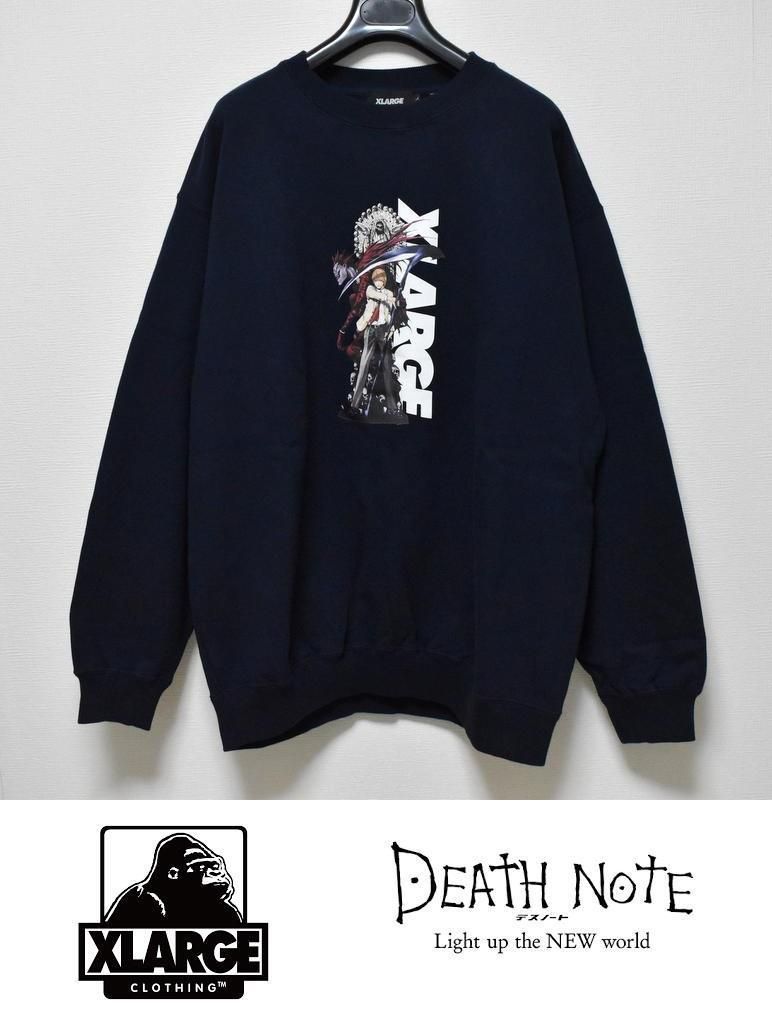 新品 XLARGE × DEATH NOTE ライト & リューク スウェット【M】【L】 ネイビー デスノート エクストララージ - メルカリ