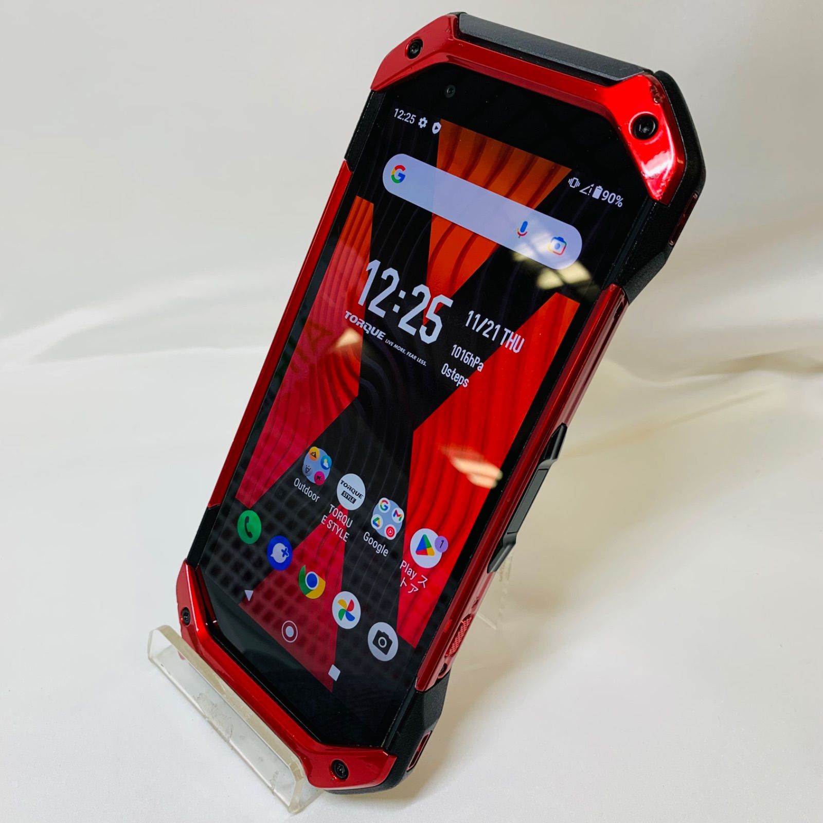 TORQUE 5Gレッド 携帯電話本体　ジャンク品 TORQUE 5G KYG01 au レッド 送料無料 即決 本体 c07807 : アーク