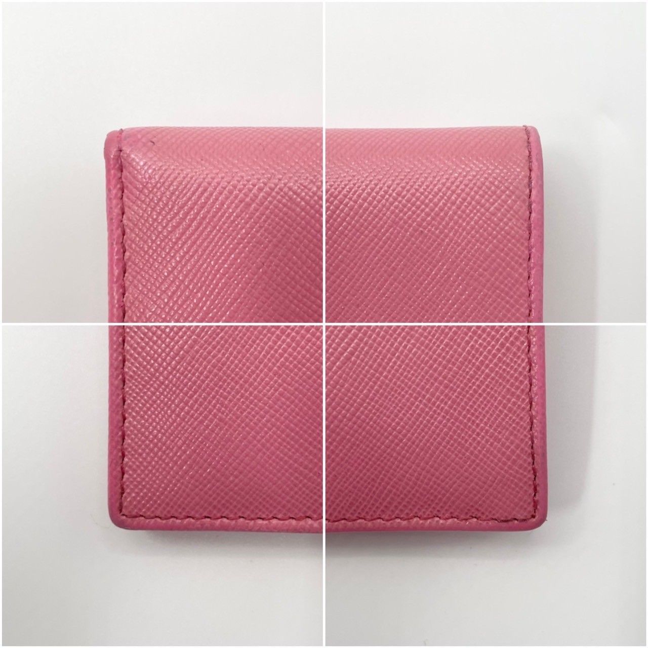 箱付き 正規品 プラダ PRADA 折り財布 サフィアーノ ピンク