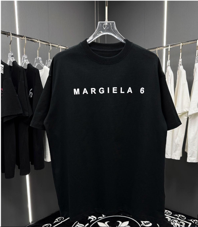 Maison Margiela メゾンマルジェラ TEE Tシャツ ブラック ・ホワイト MARGIELA 6 男女兼用 サイズ(S-XL)