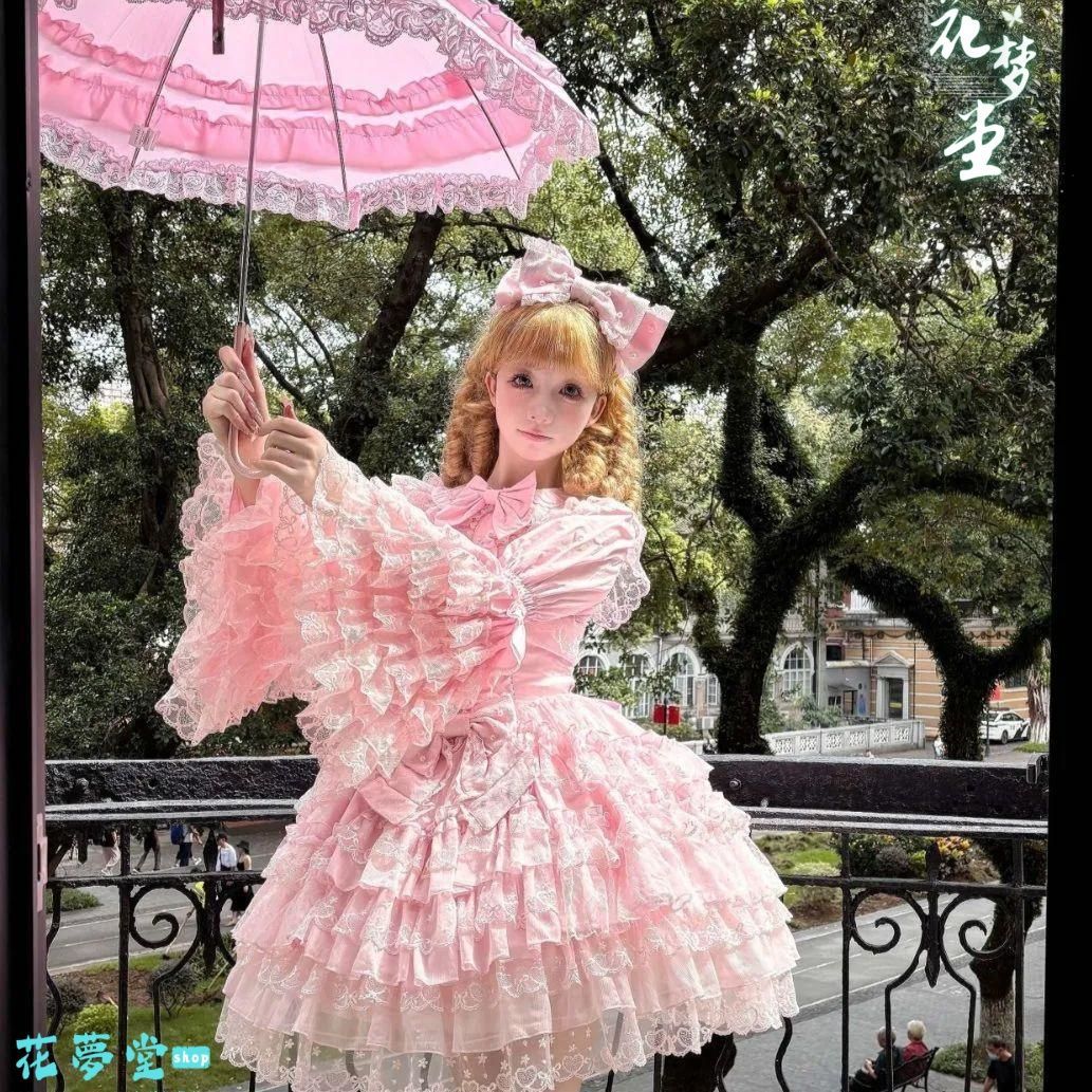 25年 コスプレ ロリータ ワンピース ドレス ゴスロリ かわいい レース 撮影会 舞台 イベント 花夢堂-73
