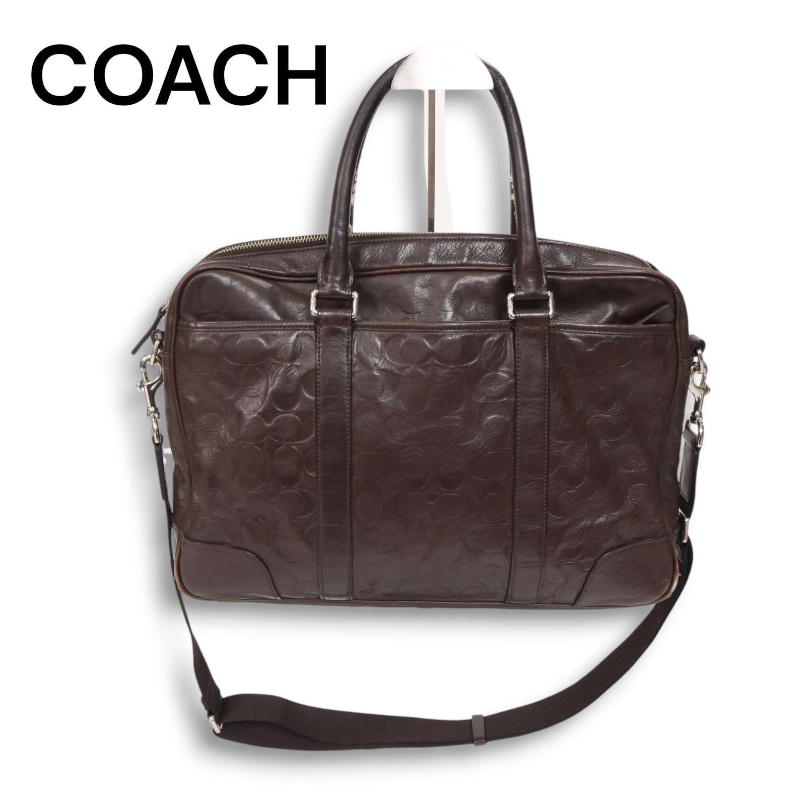 【新品未使用】COACH コーチ ビジネスバック シグネチャー F71247 COACH コーチ F71247☆ シグネチャー柄 レザー ショルダー