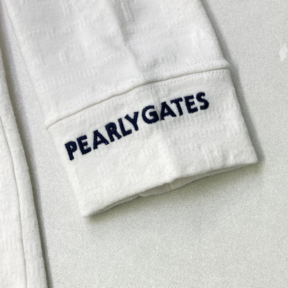 サイズ：4 PEARLY GATES パーリーゲイツ モックネック長袖Tシャツ 総柄